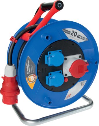 Exemplary representation: Cable drum for outdoor use (with CEE sockets)